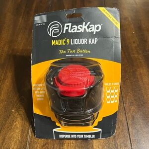 FlasKap MADIC 9 Liquor Kap Tumbler Lid Fits Most 30oz Tumblers - The FUN Button!